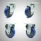 Service Caster 3.5 Inch SS Blue Polyurethane Swivel Top Plate Caster Set with 2 Rigid SCC SCC-SS20S3514-PPUB-BLUE-2-R3514-2 - alternate 4